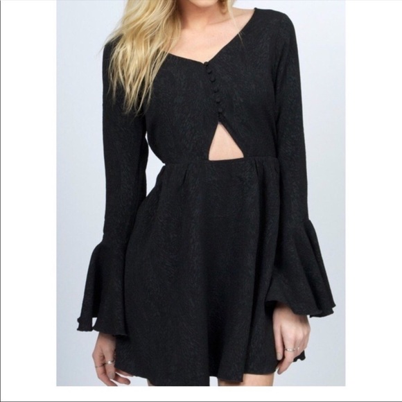 Whitney Eve black textured button front dress - Picture 2 of 8